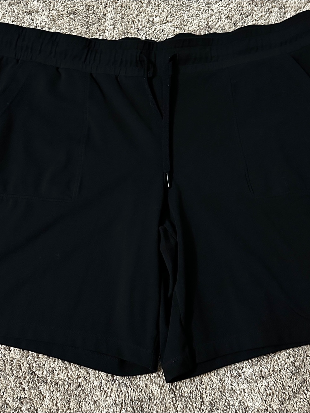 Mondetta Black Elastic Waist Drawstring Shorts